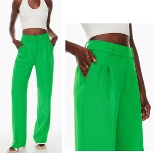 Aritzia Wilfred Gloss Green Effortless Pants sz 00
